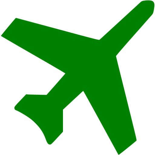 Green Airplane Icon