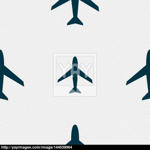 Airplane Sign Plane Symbol Travel Icon Flight Flat Label