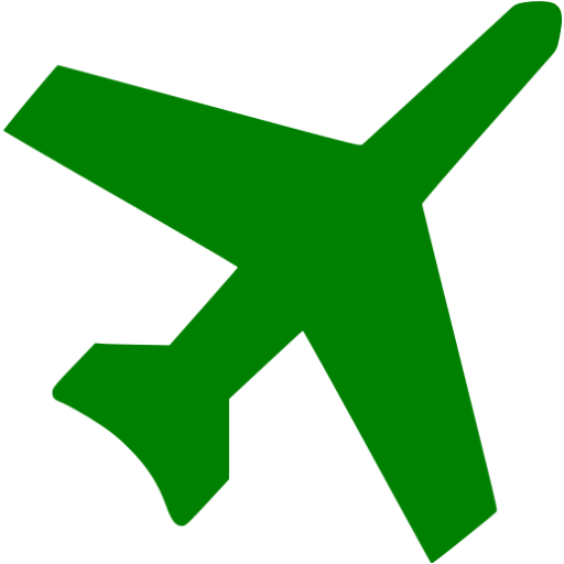 Green Airplane Icon