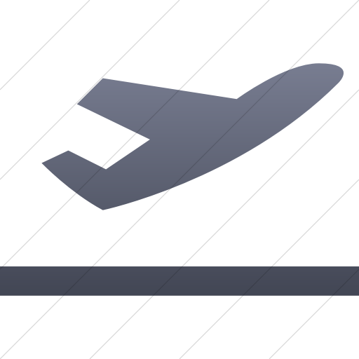 Simple Blue Gray Gradient Raphael Plane Take Off Icon