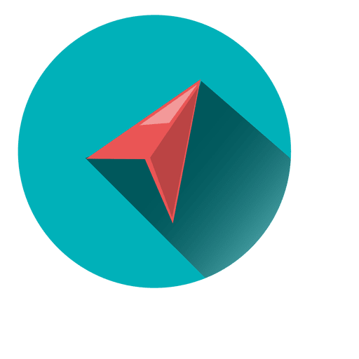 Origami Airplane Circle Icon