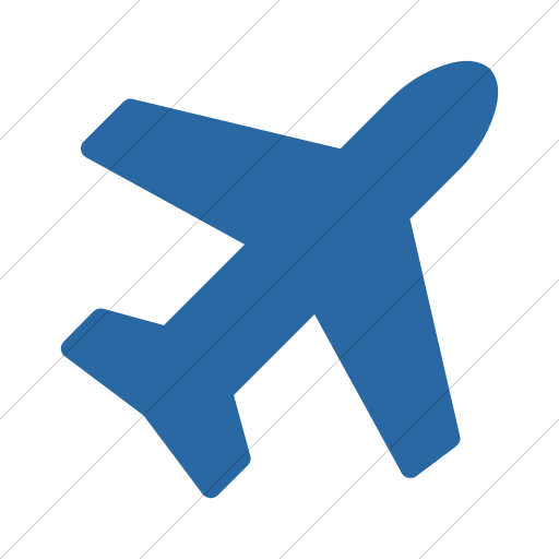 Simple Blue Bootstrap Font Awesome Plane Icon