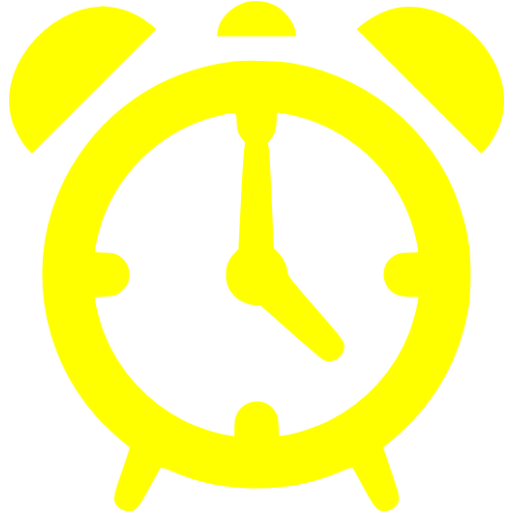 Yellow Alarm Clock Icon