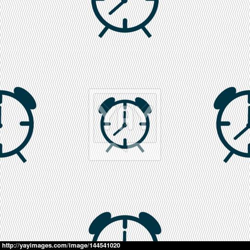 Alarm Clock Sign Icon Wake Up Alarm Symbol Seamless Abstract