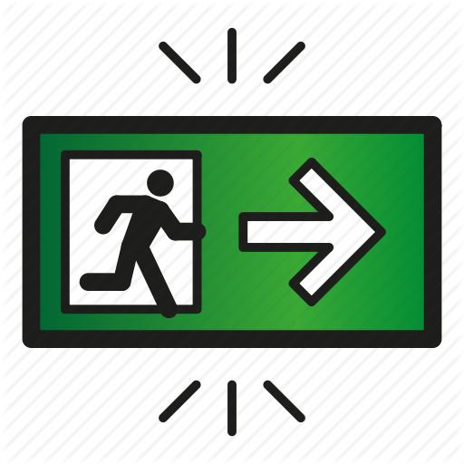 Alarm, Exit, Fire, Lightning, Security, System Icon