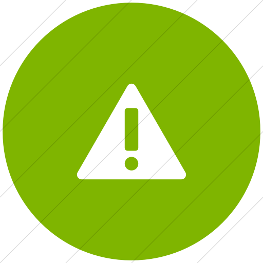 Flat Circle White On Green Foundation Alert Icon