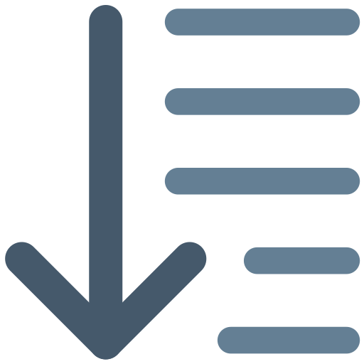 Align, Arrow, Center, Down, Office, Text, Alignment Icon Free