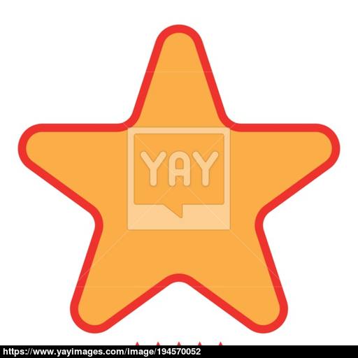 Star Icon Illustration Color Fill Style Vector