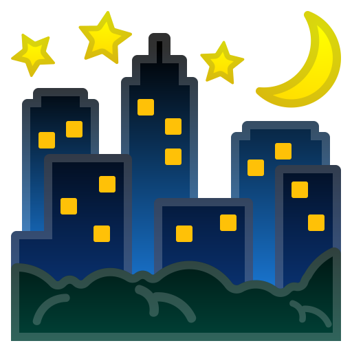 Night With Stars Icon Noto Emoji Travel Places Iconset Google