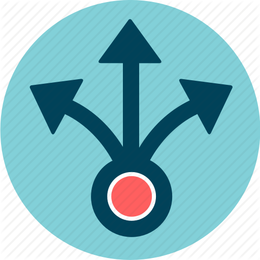 Allocation, Arrows, Central, Distribution, Parcel, Share, Spread Icon