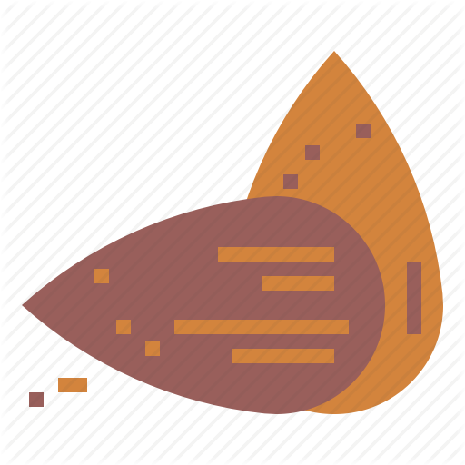 Almond, Nuts, Vegan, Vegetarian Icon