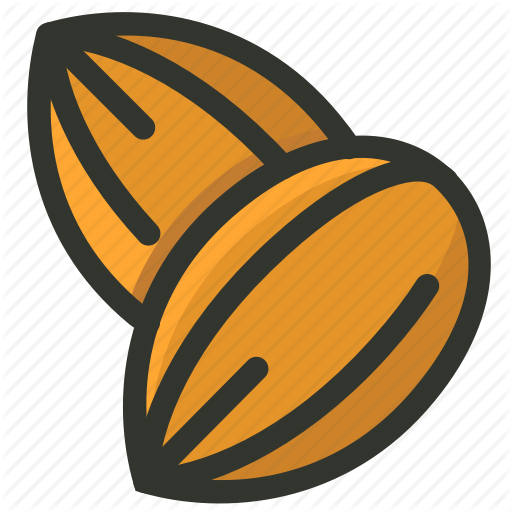 Almonds, Food, Nut, Seeds, Snack Icon