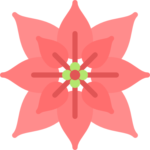 Poinsettia Icon Flowers Set Freepik