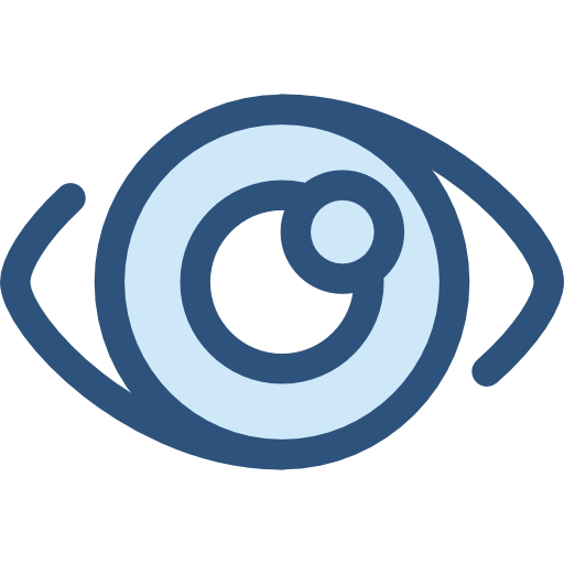 Vision, Optical, View, Eye, Almond, Female, Gestures Icon