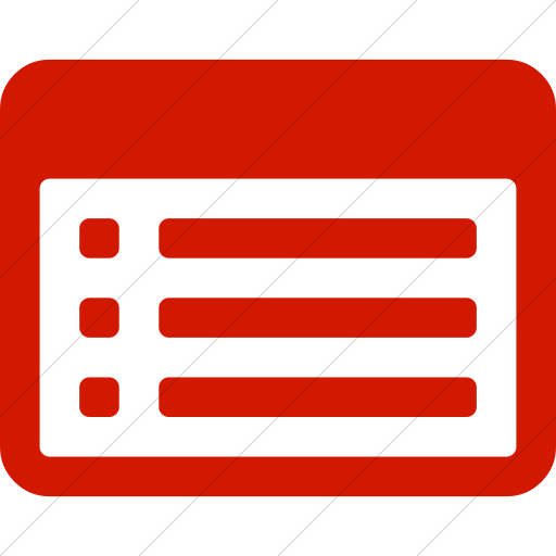 Simple Red Bootstrap Font Awesome List Alt Icon