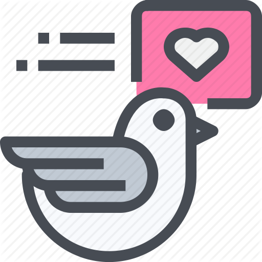 Bird, Dove, Love, Message Icon