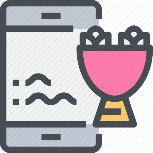 Delivery, Flowers, Smartpphone, Wedding Icon