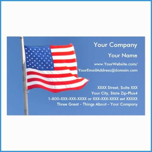 American Flag Business Card