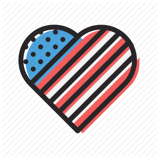 America, American, Heart, Independence Day, July Love