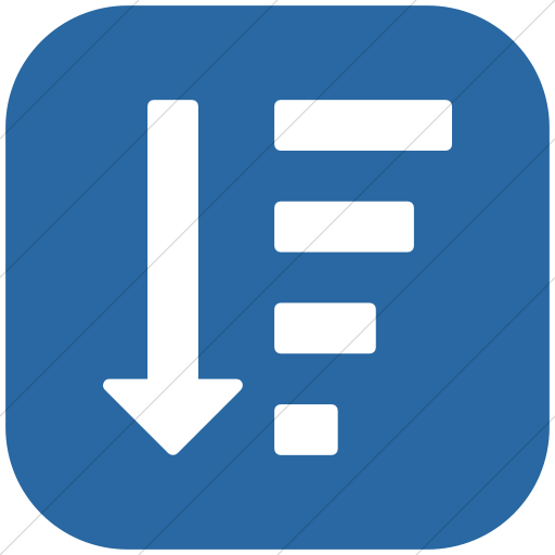 Flat Rounded Square White On Blue Bootstrap Font