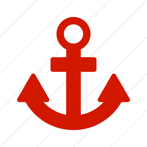 Simple Red Foundation Anchor Icon