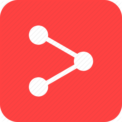 Android, Network, Red, Share, Sharing, Square Icon