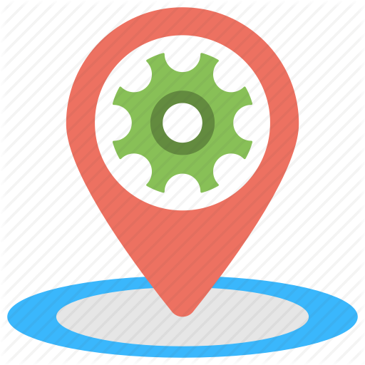 Android Gps Settings, Gear Inside Map Pin, Location Services
