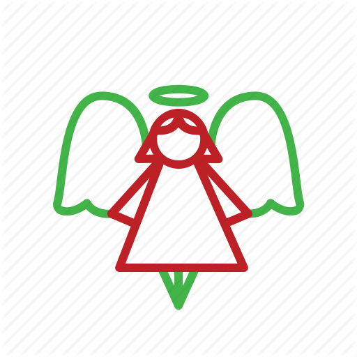 Angel, Christmas, Halo, Holiday, Ornament, Stroke, Wings Icon