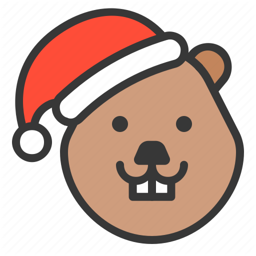 Animal, Beaver, Christmas Hat, Wild, Xmas Icon