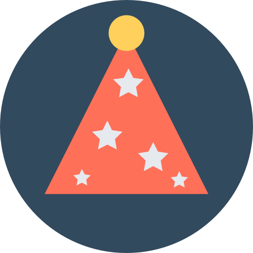 Party, Signs, Triangle, Hat, Anniversary Icon