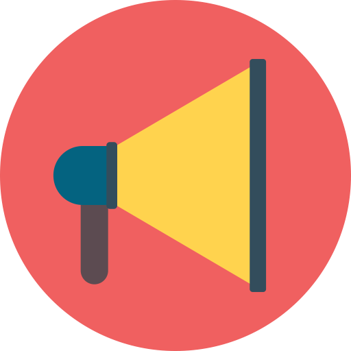 Megaphone, Sound, Notification, Announcement Icon