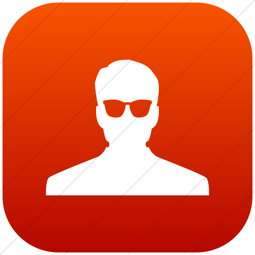 Flat Rounded Square White On Red Gradient Raphael