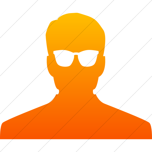 Simple Orange Gradient Raphael Anonymous Icon