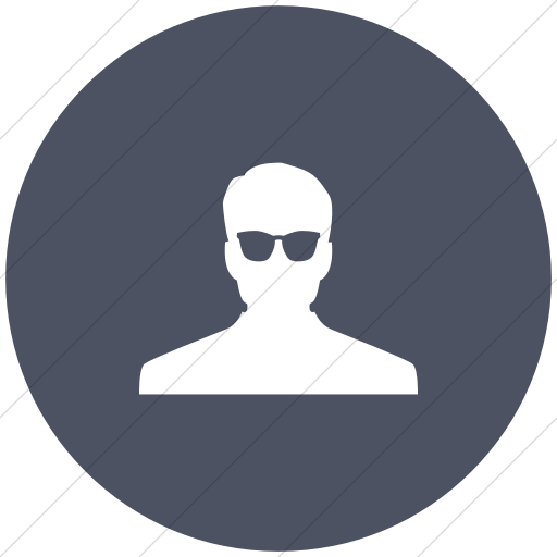 Flat Circle White On Blue Gray Raphael Anonymous Icon