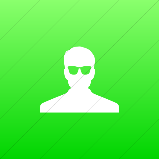 Flat Square White On Ios Neon Green Gradient Raphael