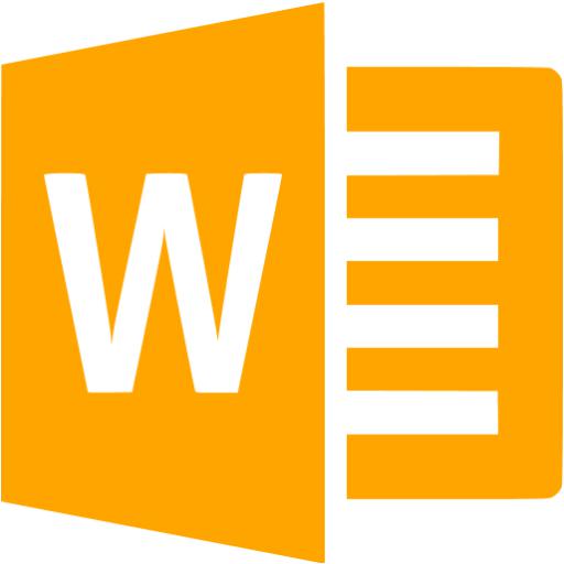 Orange Microsoft Word Icon