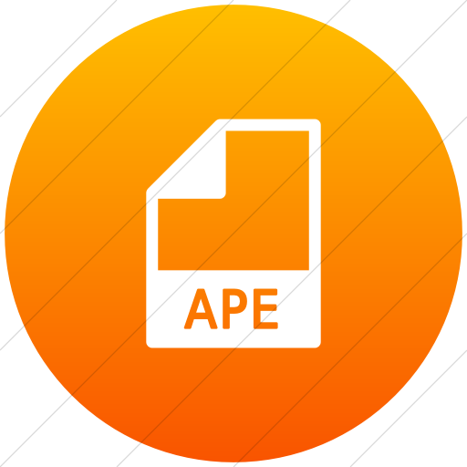 Flat Circle White On Orange Gradient Mime Types