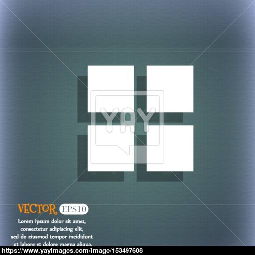 List Menu, App Icon On The Blue Green Abstract Background
