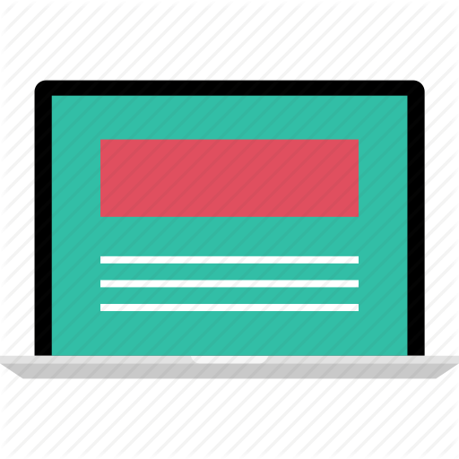 Internet, Laptop, Mockup, Online, Web Icon