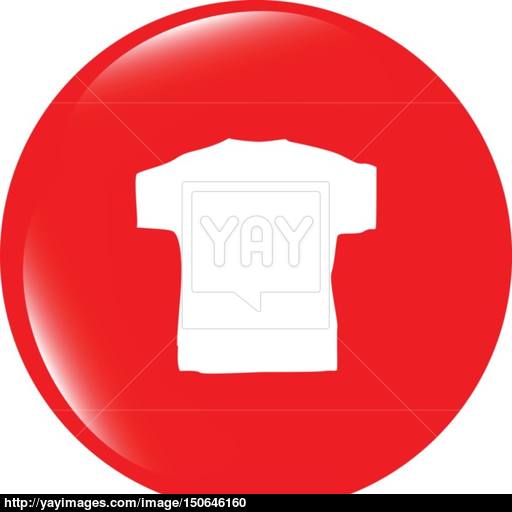 Vector Clothes For Women Or Man T Shirt Icon Isolated Vector