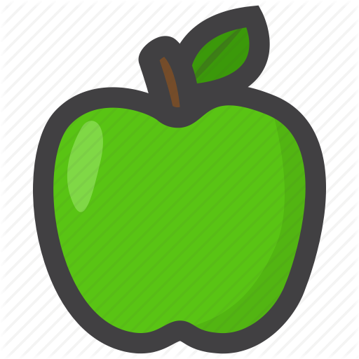 Food, Fruit, Green Apple Icon