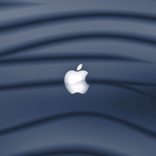 Weekend Ipad Wallpapers Blue Waves And Bitten Apple Logo Ipad