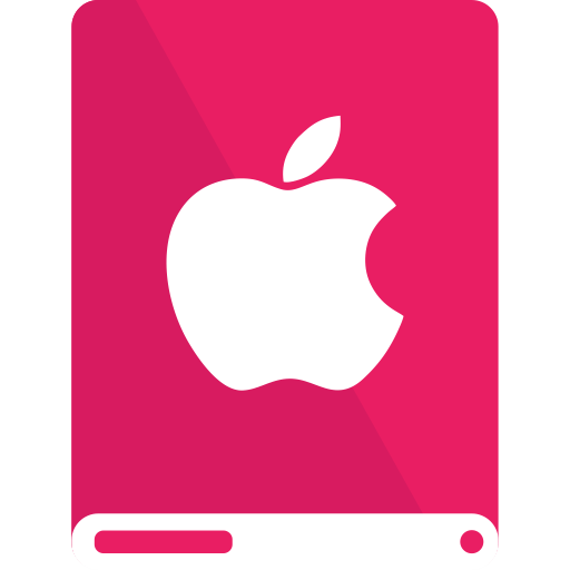 White, Drive, Pink, Apple Icon