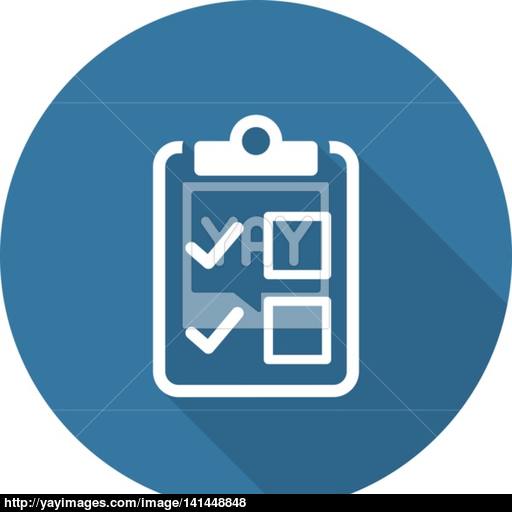 Appointment Request And Medical Services Icon Flat Design Long
