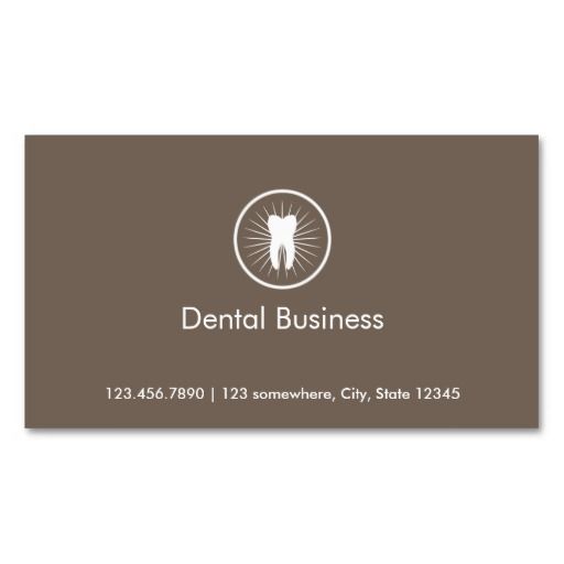 Simple Tooth Icon Dental Appointment Business Card