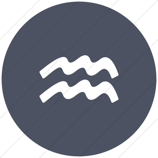 Flat Circle White On Blue Gray Astrological Signs