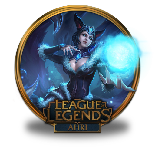 Ahri Midnight Chinese Icon League Of Legends Gold Border Iconset