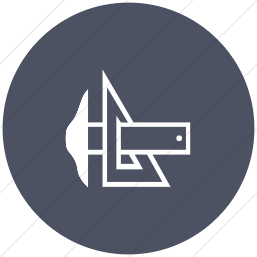 Flat Circle White On Blue Gray Classica Architect Tools