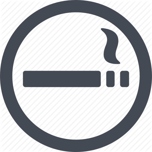 Hotel, Service, Sign, Smoking Area Icon