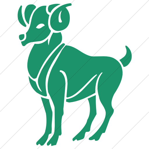 Simple Aqua Zodiac Aries Icon